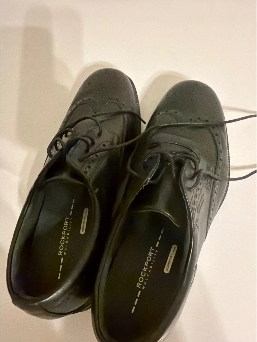 Rockport Men's Black Leather Wingtip Dress Shoes Size 8